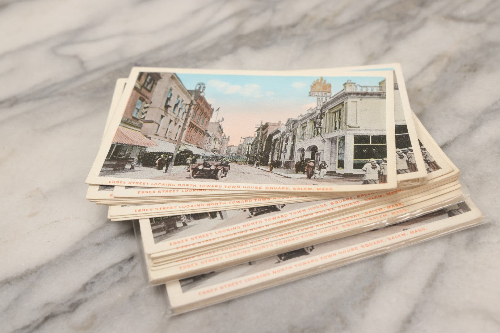Lot 144 - Grouping Of 40+ Antique And Vintage Salem, Massachusetts Postcards Including 13 Individual Views Featuring House Of The Seven Gables And Old Witch House, And Many Duplicates Showing Salem And Empire Theaters On Essex Street