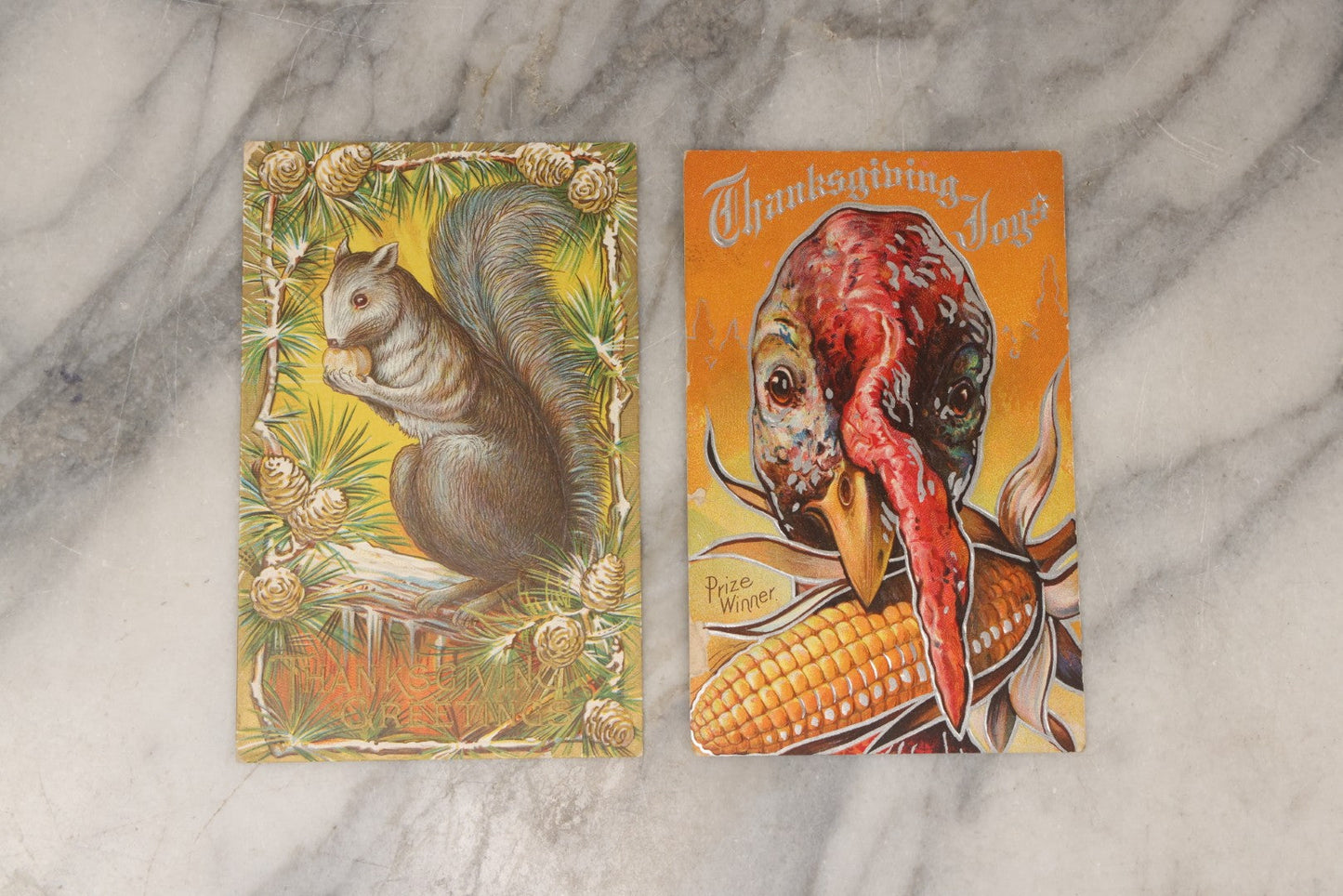 Lot 146 - Grouping Of 21 Antique And Vintage Thanksgiving Postcards Including Embossed, Gibson Art Co., And Tuck Designs
