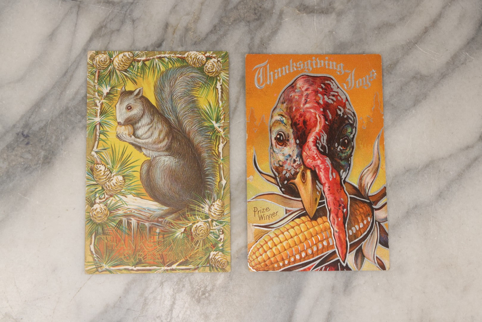 Lot 146 - Grouping Of 21 Antique And Vintage Thanksgiving Postcards Including Embossed, Gibson Art Co., And Tuck Designs