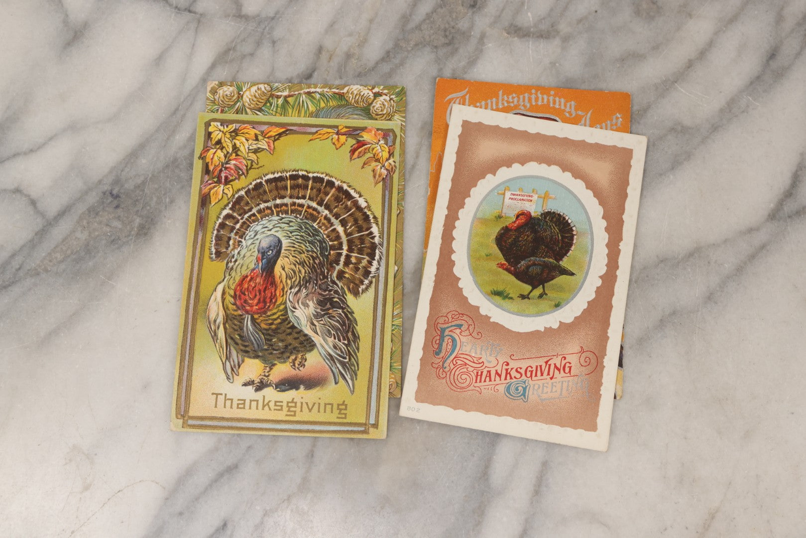 Lot 146 - Grouping Of 21 Antique And Vintage Thanksgiving Postcards Including Embossed, Gibson Art Co., And Tuck Designs