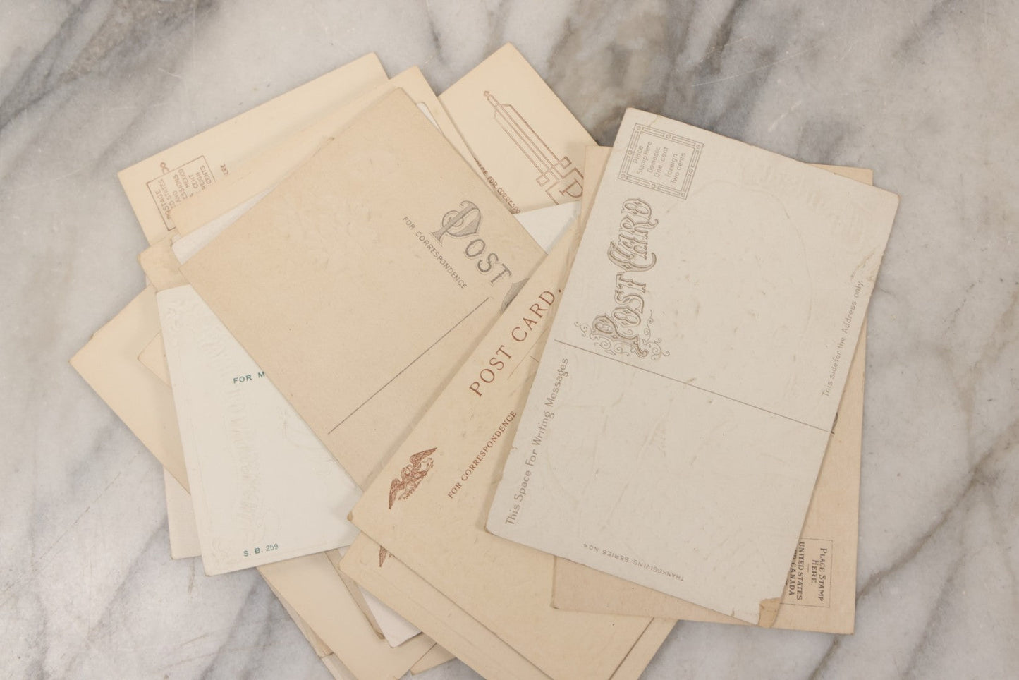 Lot 146 - Grouping Of 21 Antique And Vintage Thanksgiving Postcards Including Embossed, Gibson Art Co., And Tuck Designs
