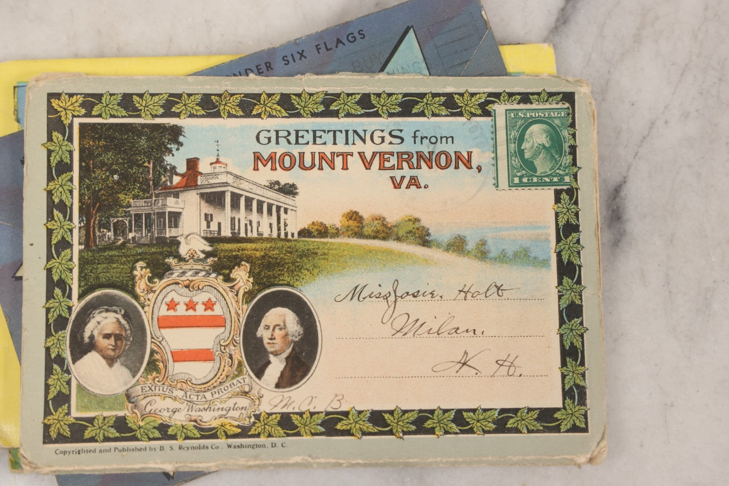 Lot 147 - Grouping Of Six Antique And Vintage Souvenir Postcard Folders Including Florida, Texas, The Bronx Zoo, Mount Vernon, Hollywood, And Niagara Falls