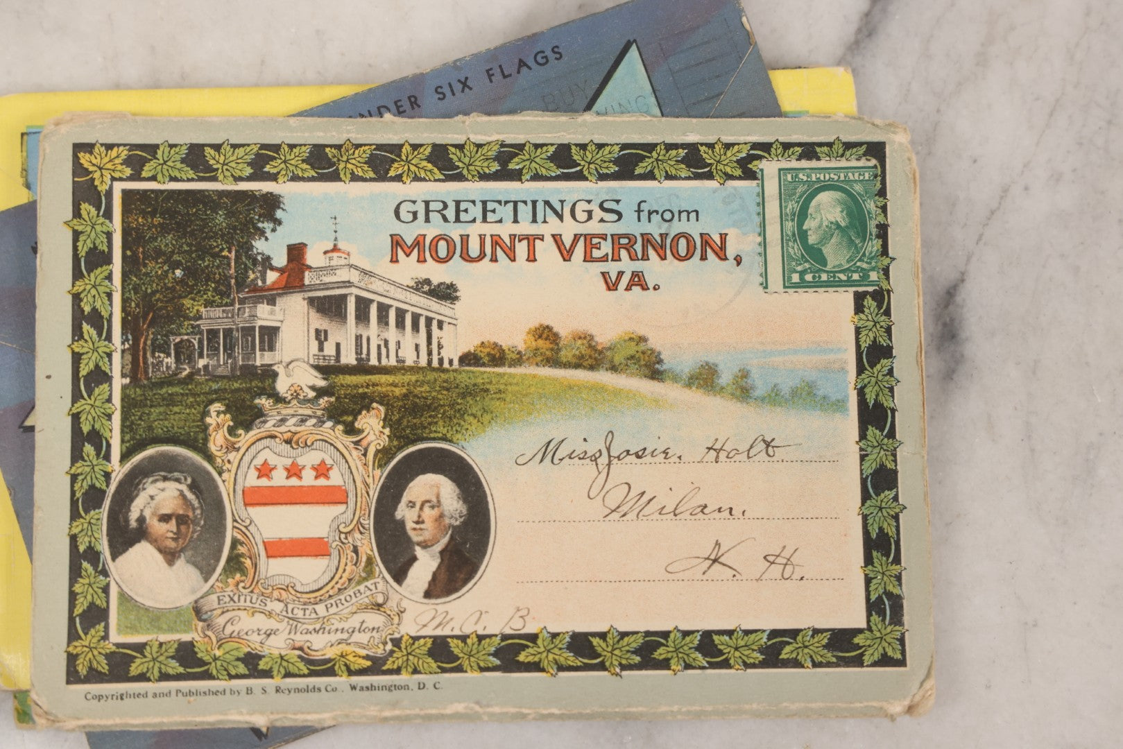 Lot 147 - Grouping Of Six Antique And Vintage Souvenir Postcard Folders Including Florida, Texas, The Bronx Zoo, Mount Vernon, Hollywood, And Niagara Falls