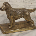 Lot 151 - Vintage Cast Pot Metal Cocker Spaniel Dog Statue With Brass Finish, Former Bookend