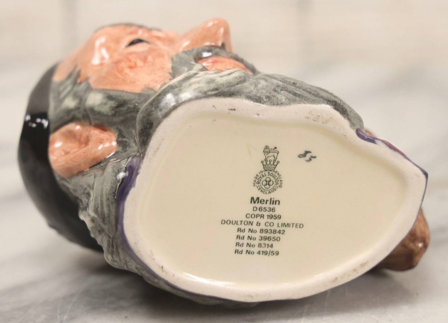 Lot 157 - Vintage Royal Doulton Character Jug "Merlin," D6536, Made In England, 1959, 3-3/4" H