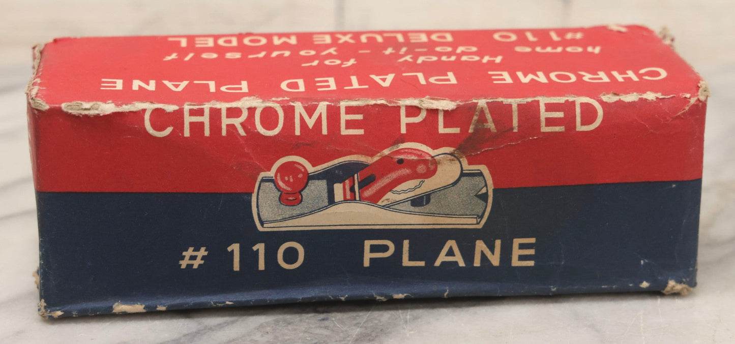 Lot 159 - Vintage Chrome-Plated Wood Plane No. 110 Deluxe Model In Original Box, Made In Japan
