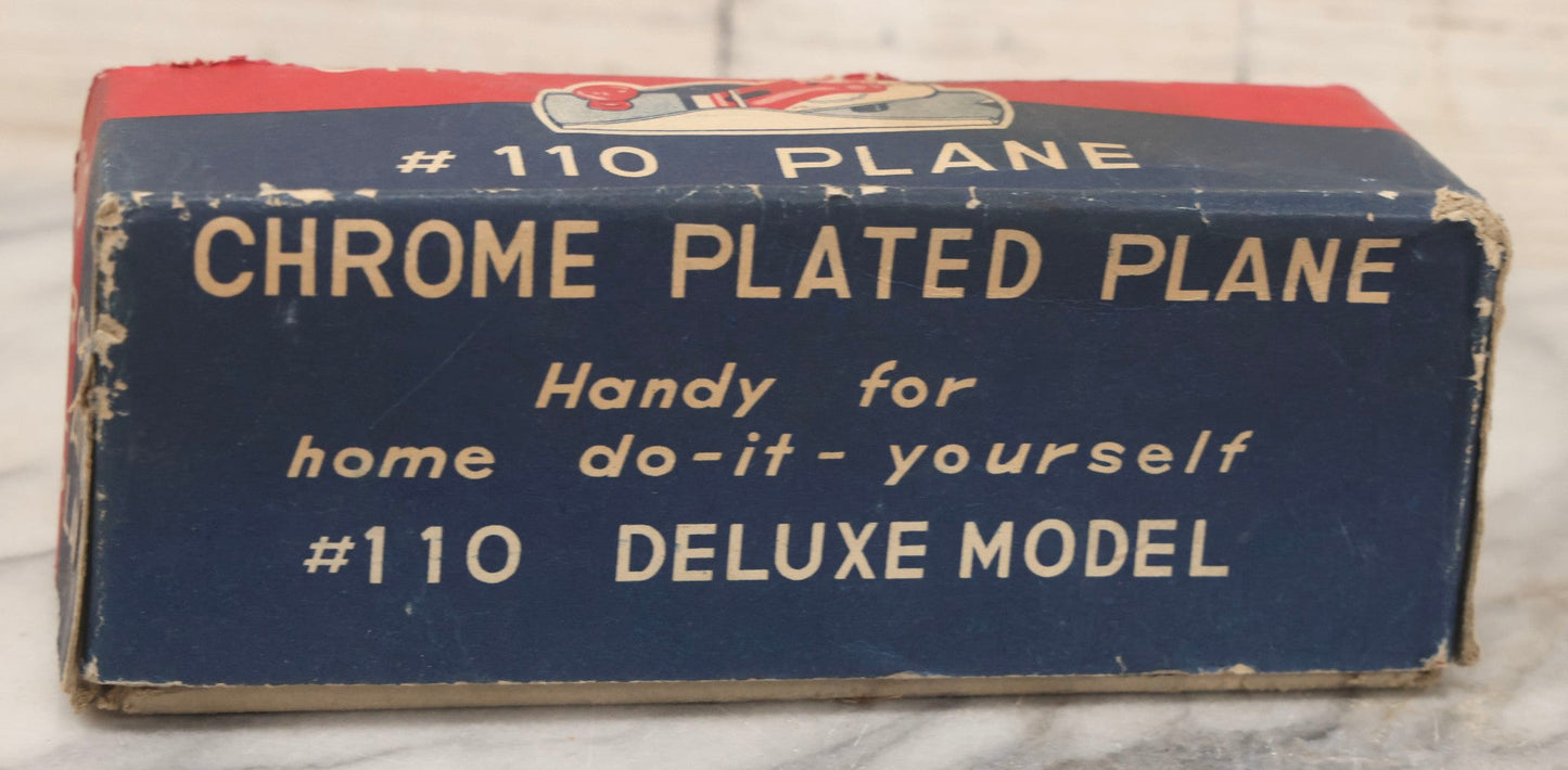 Lot 159 - Vintage Chrome-Plated Wood Plane No. 110 Deluxe Model In Original Box, Made In Japan