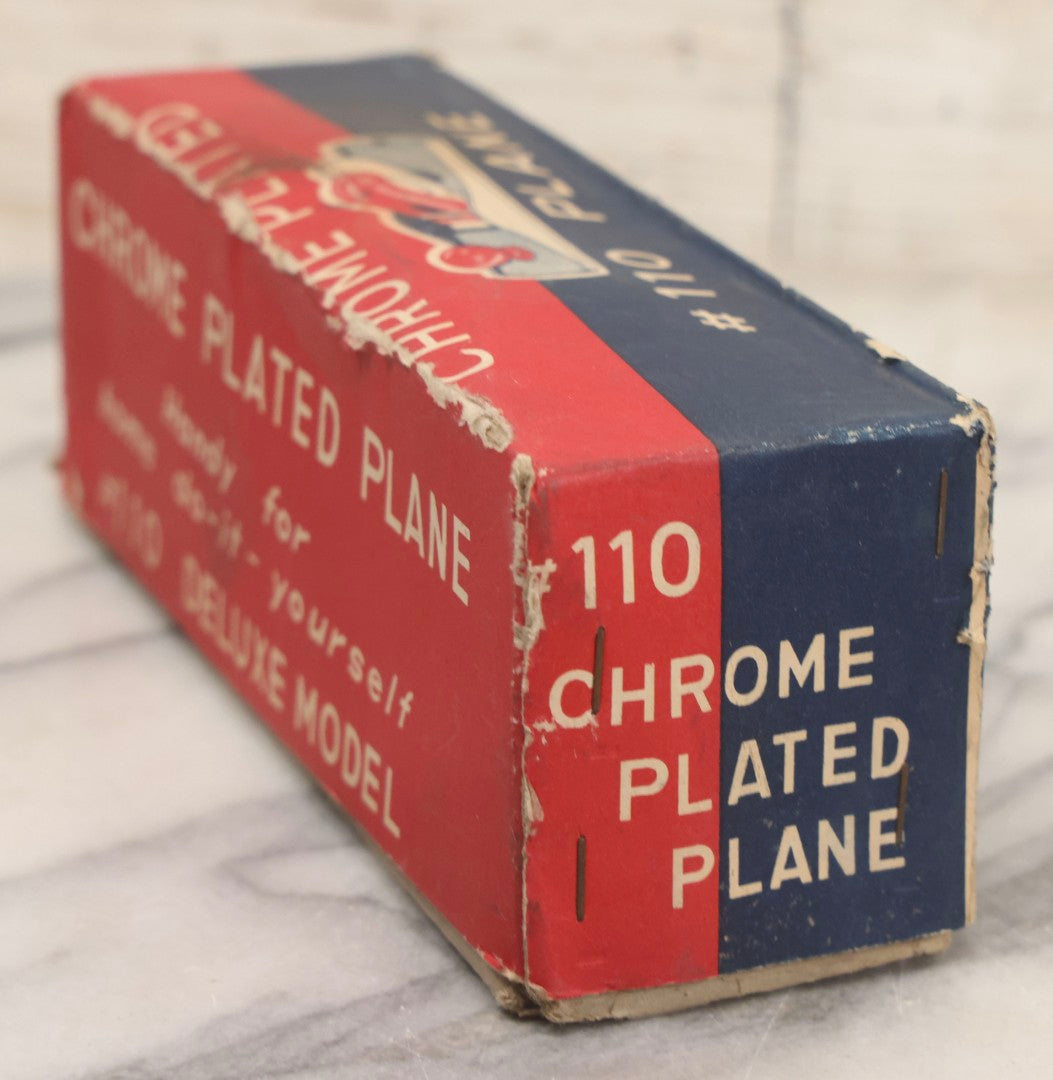 Lot 159 - Vintage Chrome-Plated Wood Plane No. 110 Deluxe Model In Original Box, Made In Japan