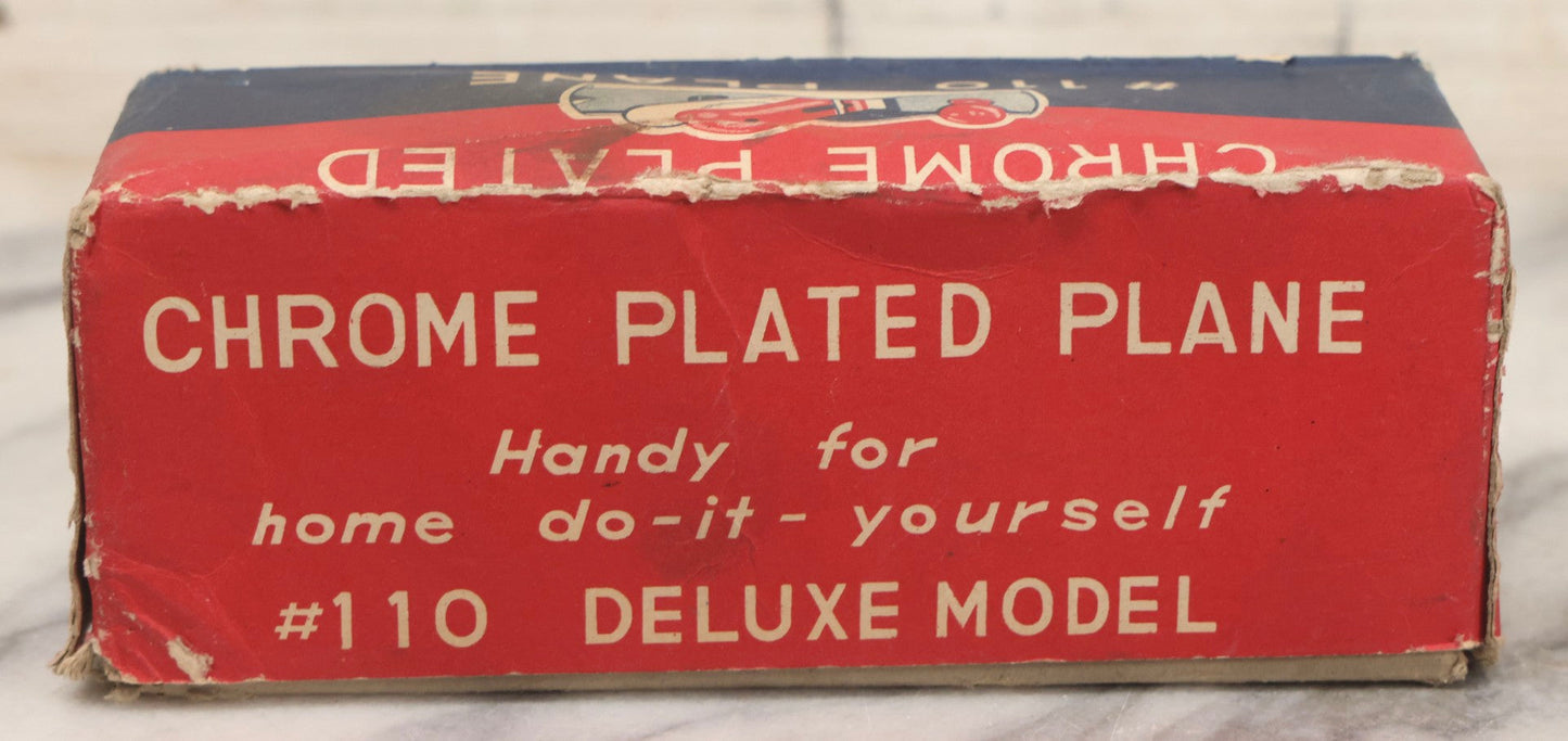 Lot 159 - Vintage Chrome-Plated Wood Plane No. 110 Deluxe Model In Original Box, Made In Japan