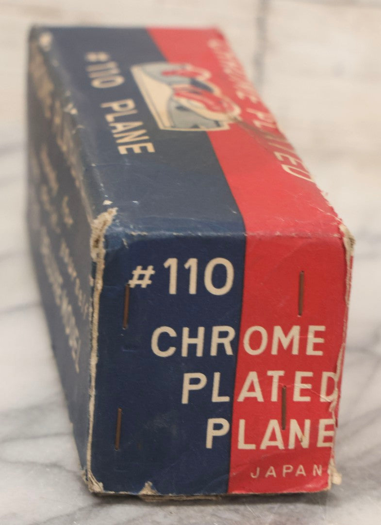 Lot 159 - Vintage Chrome-Plated Wood Plane No. 110 Deluxe Model In Original Box, Made In Japan