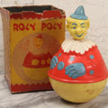 Lot 177 - Vintage Knickerbocker Roly Poly No. 103 Plastic Clown Toy In Original Box, Knickerbocker Plastic Co., North Hollywood, California, Note Cracked