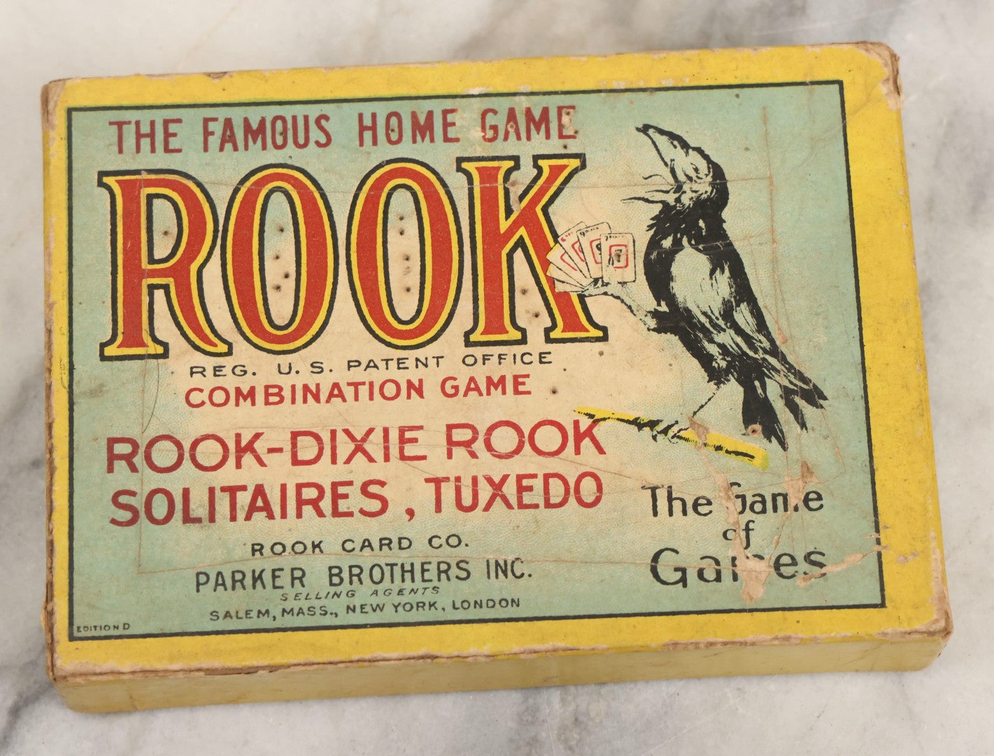 Lot 184 - Grouping Of Three Antique And Vintage Parker Brothers Card Games — Touring (1926), Rook Combination Game (1924), And Pit (1919)