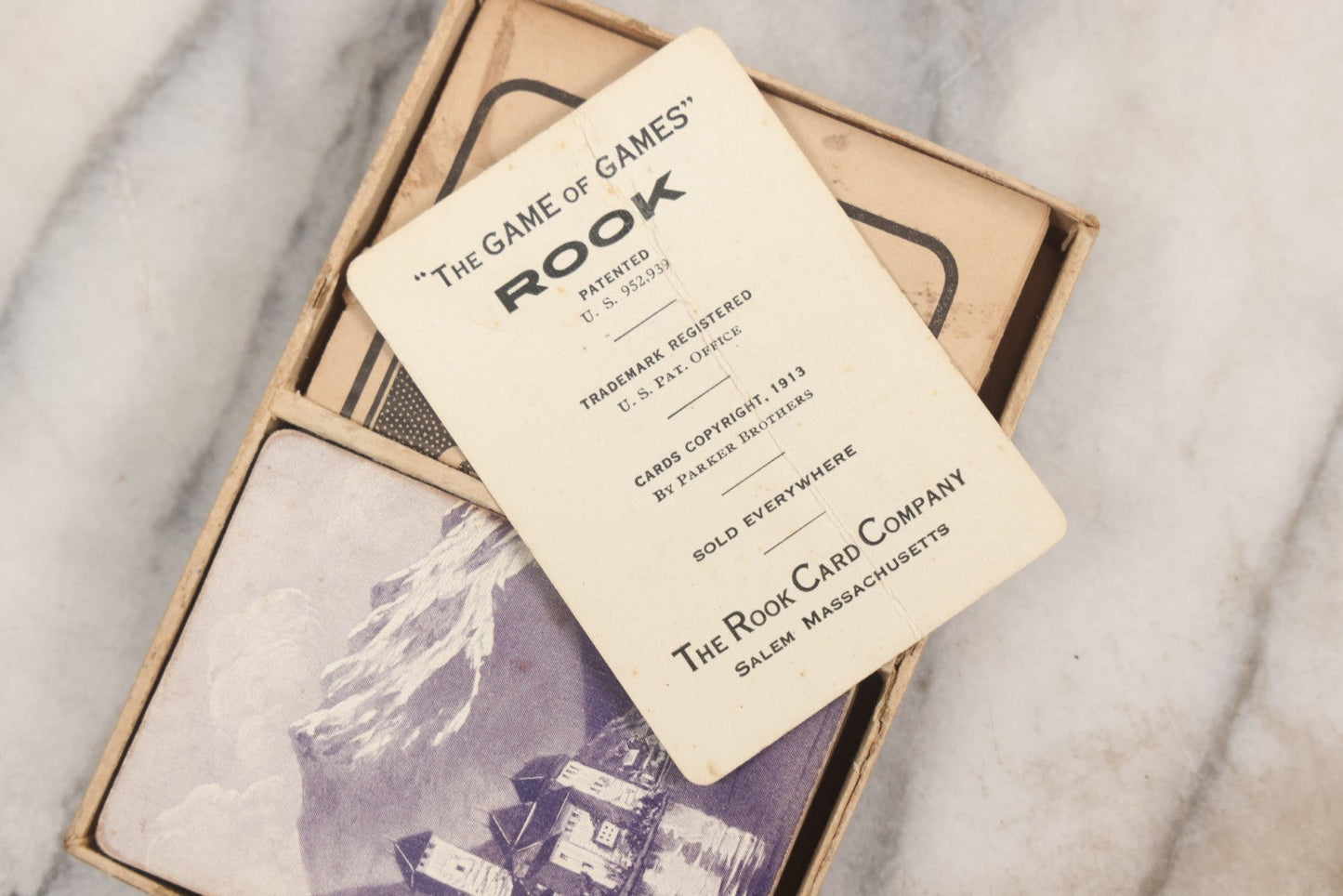 Lot 184 - Grouping Of Three Antique And Vintage Parker Brothers Card Games — Touring (1926), Rook Combination Game (1924), And Pit (1919)