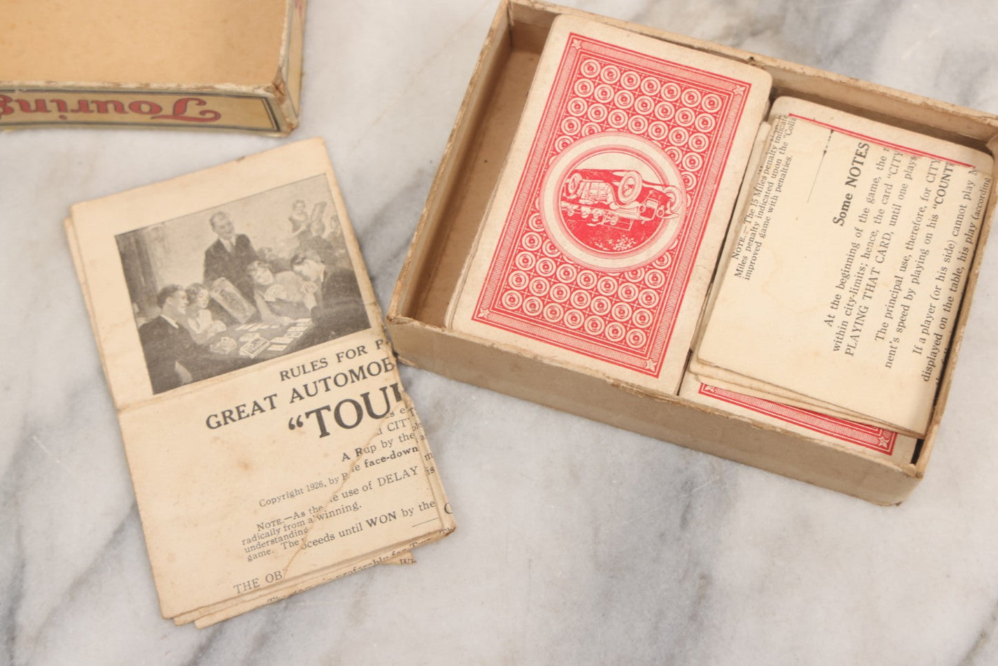Lot 184 - Grouping Of Three Antique And Vintage Parker Brothers Card Games — Touring (1926), Rook Combination Game (1924), And Pit (1919)