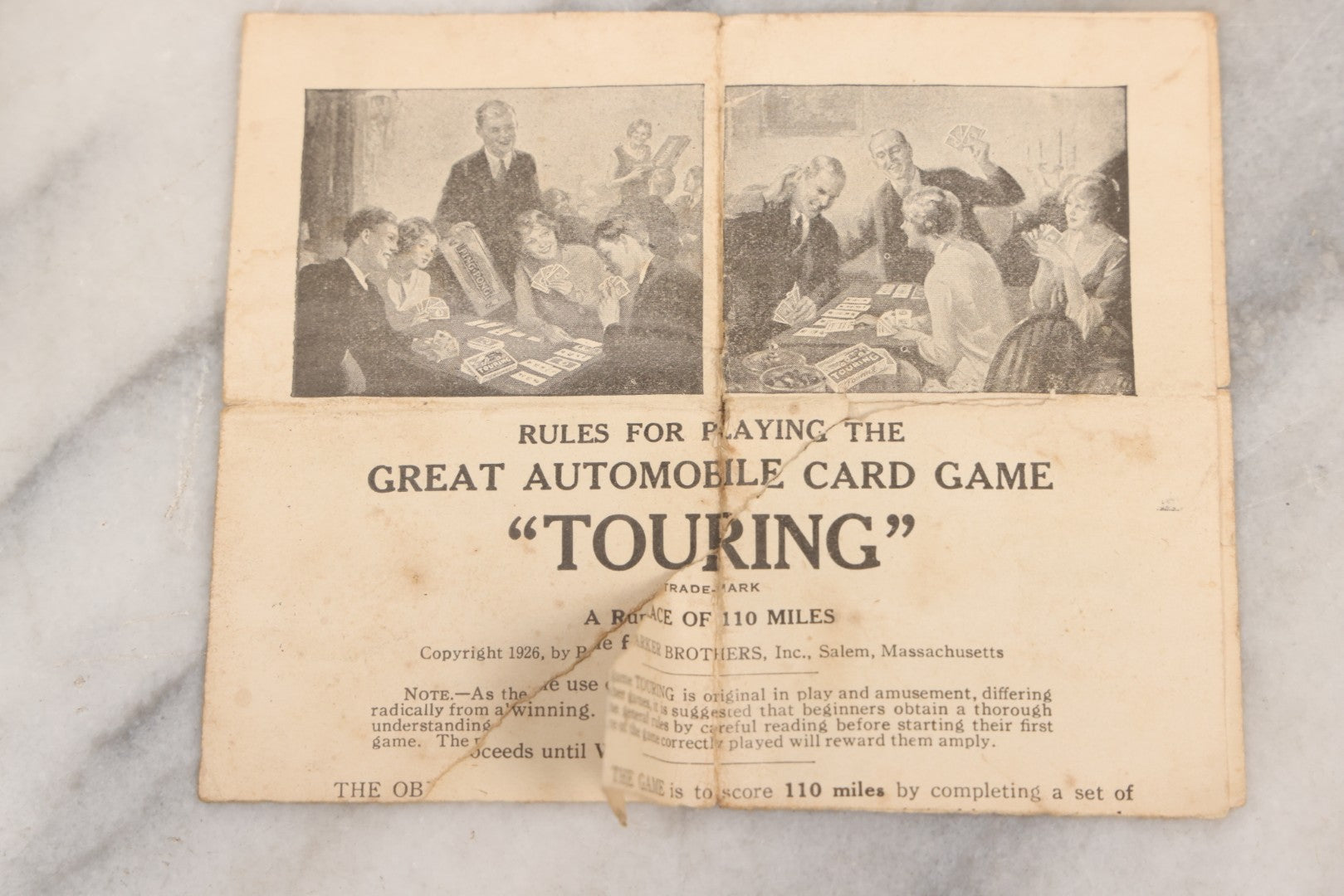 Lot 184 - Grouping Of Three Antique And Vintage Parker Brothers Card Games — Touring (1926), Rook Combination Game (1924), And Pit (1919)