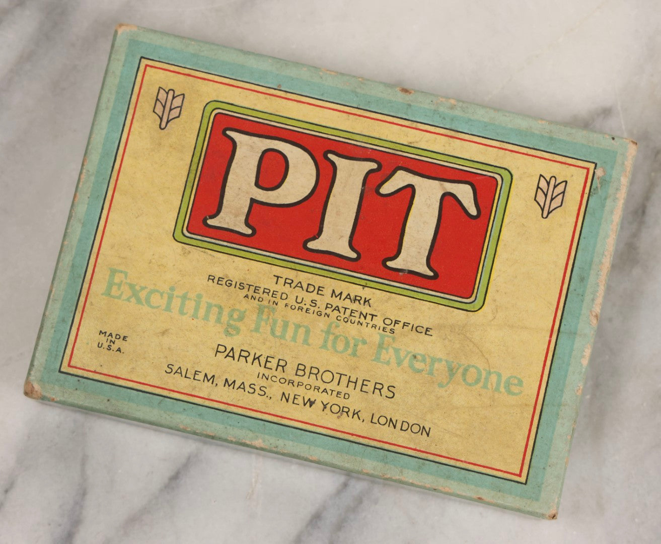 Lot 184 - Grouping Of Three Antique And Vintage Parker Brothers Card Games — Touring (1926), Rook Combination Game (1924), And Pit (1919)