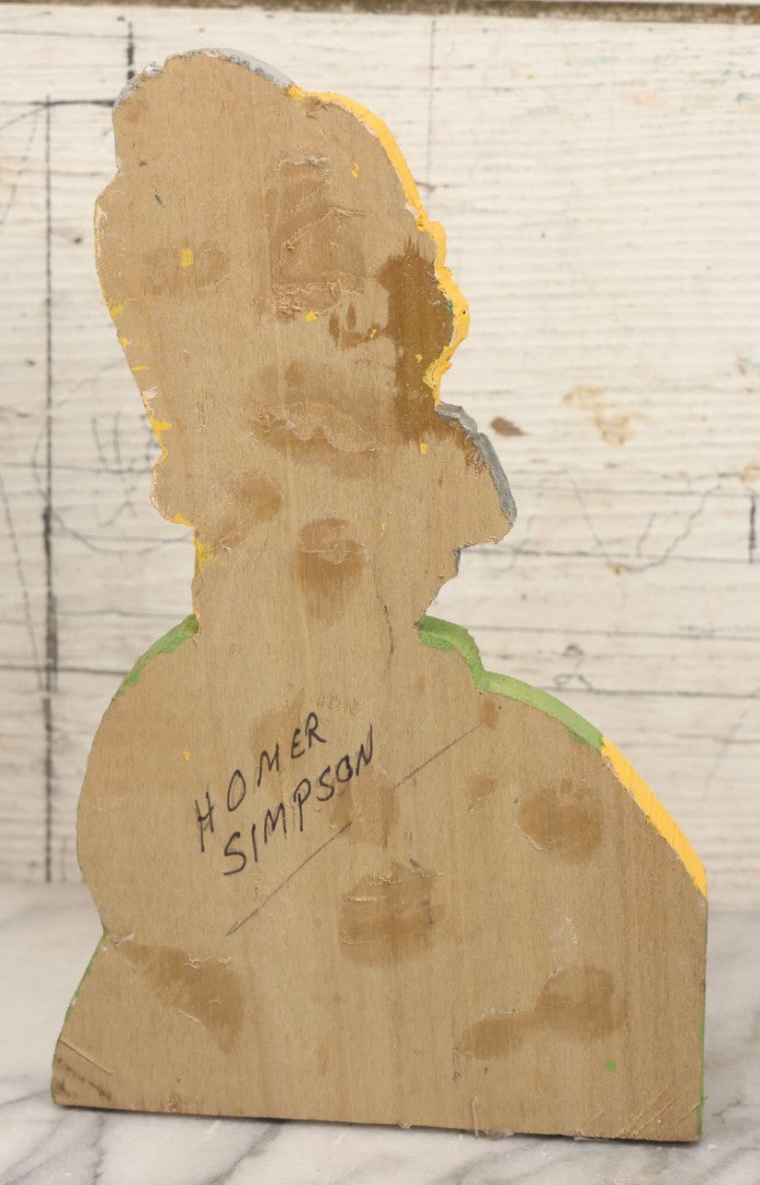 Lot 186 - Vintage Pair Of Scroll-Cut Wooden Character Cutouts, "Homer Simpson" And "King Kong"