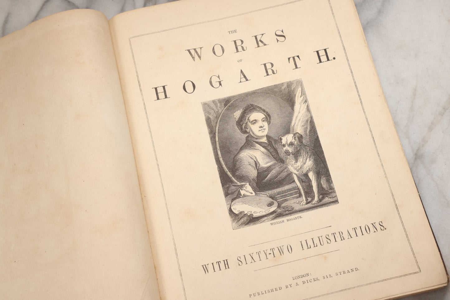 Lot 196 - "The Works Of Hogarth" Antique Art Book With Sixty-Two Full-Page Engraved Plates Of The Works Of William Hogarth, Published By J. Dicks, London