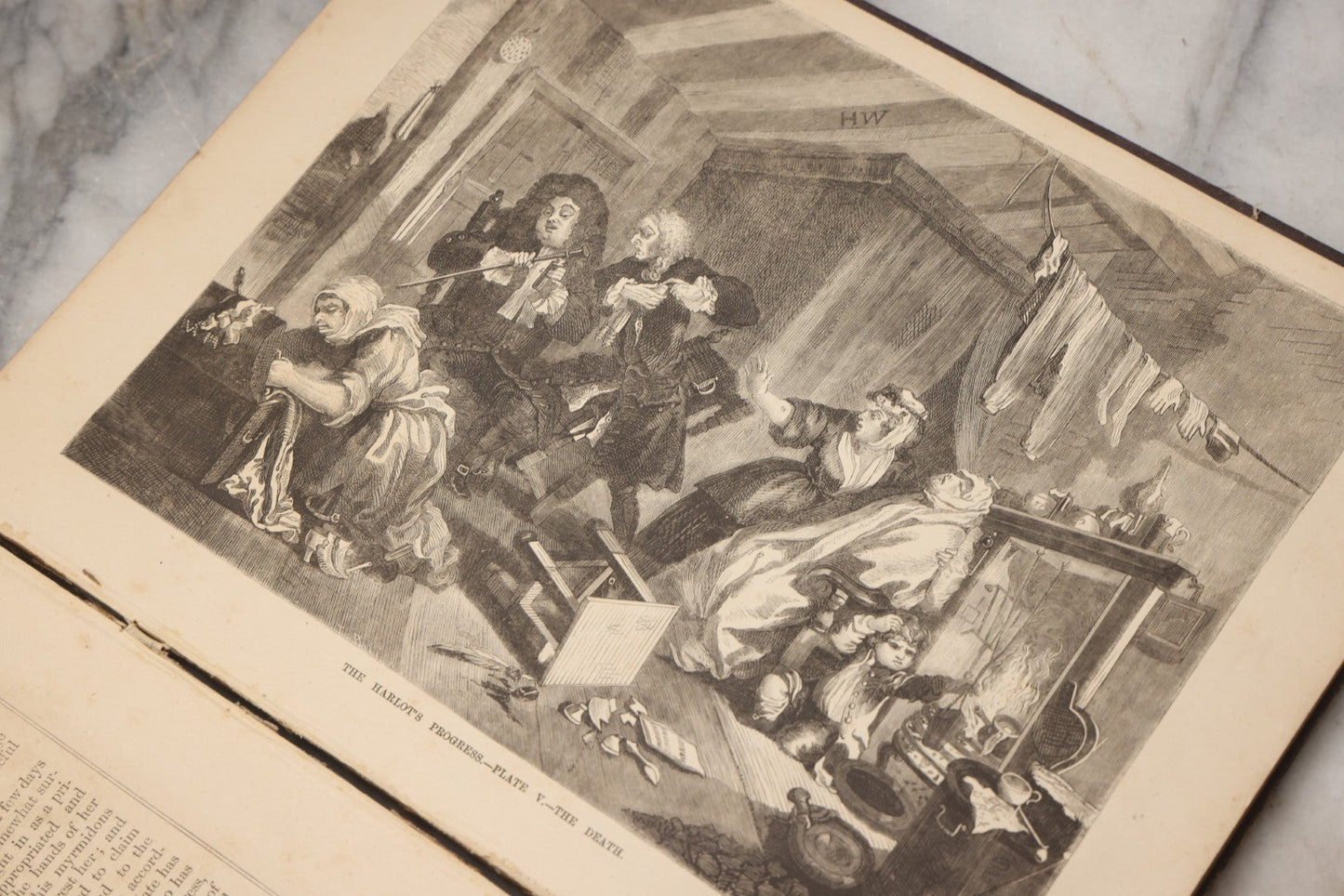 Lot 196 - "The Works Of Hogarth" Antique Art Book With Sixty-Two Full-Page Engraved Plates Of The Works Of William Hogarth, Published By J. Dicks, London