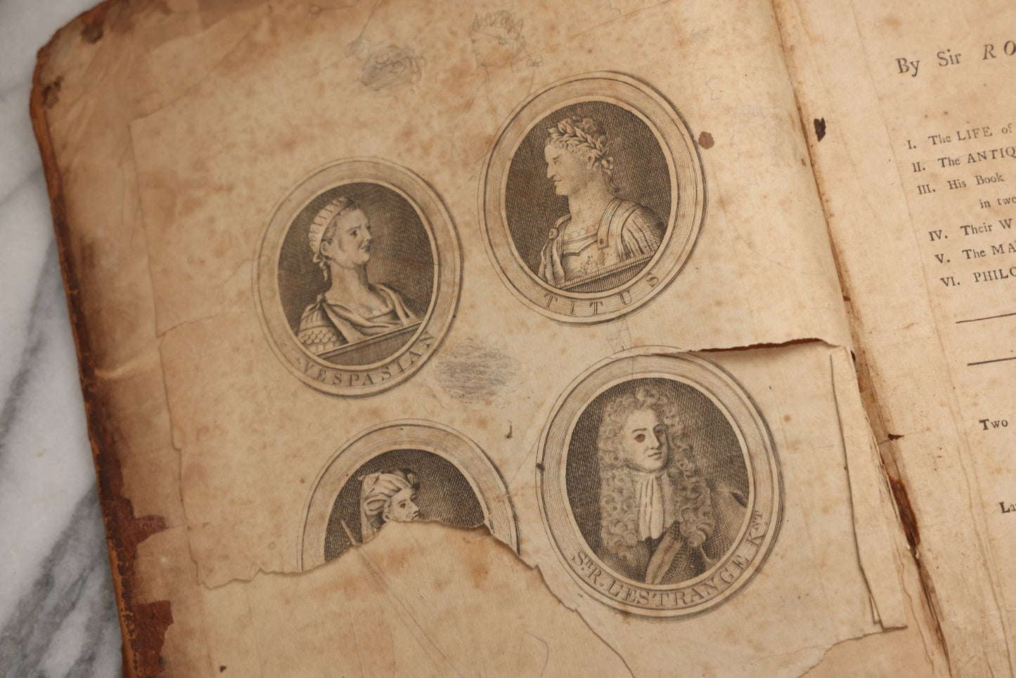 Lot 197 - "The Whole Works Of Flavius Josephus" Antique Religious And Historical Book Translated Into English By Sir Roger L'Estrange, Knight, Printed By Henry Galbraith, Dundee, 1766