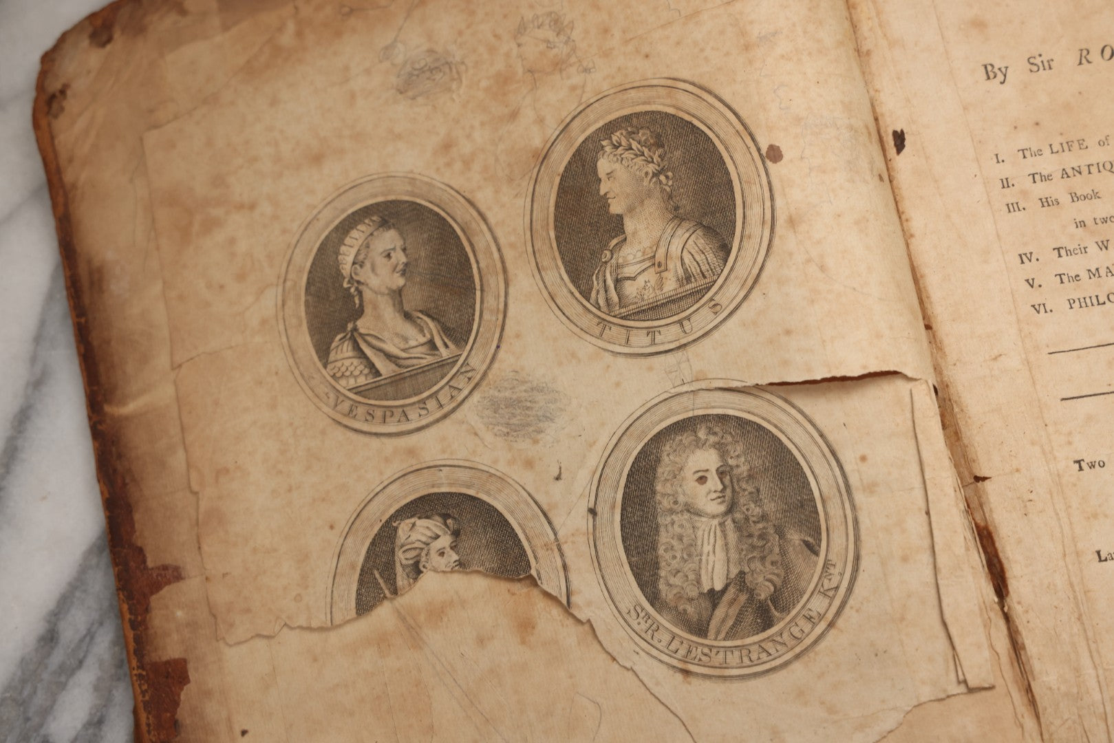 Lot 197 - "The Whole Works Of Flavius Josephus" Antique Religious And Historical Book Translated Into English By Sir Roger L'Estrange, Knight, Printed By Henry Galbraith, Dundee, 1766