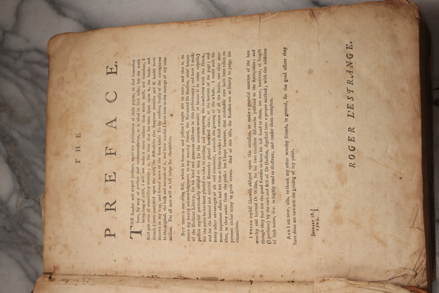 Lot 197 - "The Whole Works Of Flavius Josephus" Antique Religious And Historical Book Translated Into English By Sir Roger L'Estrange, Knight, Printed By Henry Galbraith, Dundee, 1766
