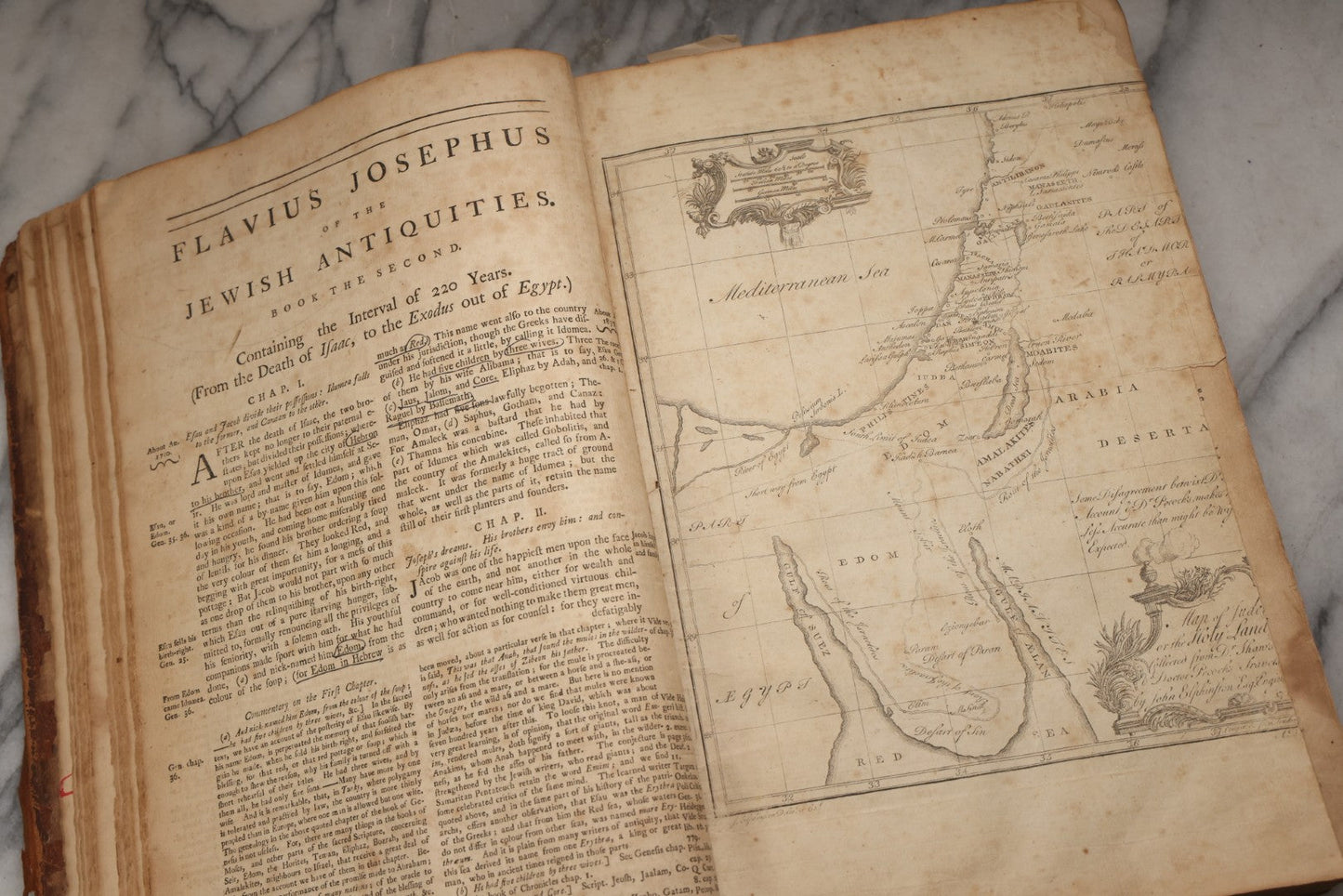 Lot 197 - "The Whole Works Of Flavius Josephus" Antique Religious And Historical Book Translated Into English By Sir Roger L'Estrange, Knight, Printed By Henry Galbraith, Dundee, 1766