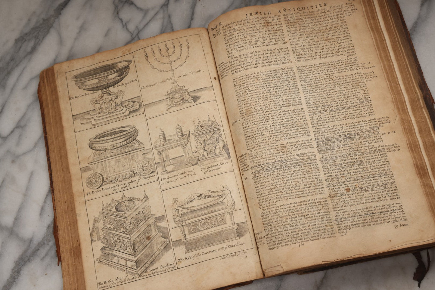 Lot 197 - "The Whole Works Of Flavius Josephus" Antique Religious And Historical Book Translated Into English By Sir Roger L'Estrange, Knight, Printed By Henry Galbraith, Dundee, 1766