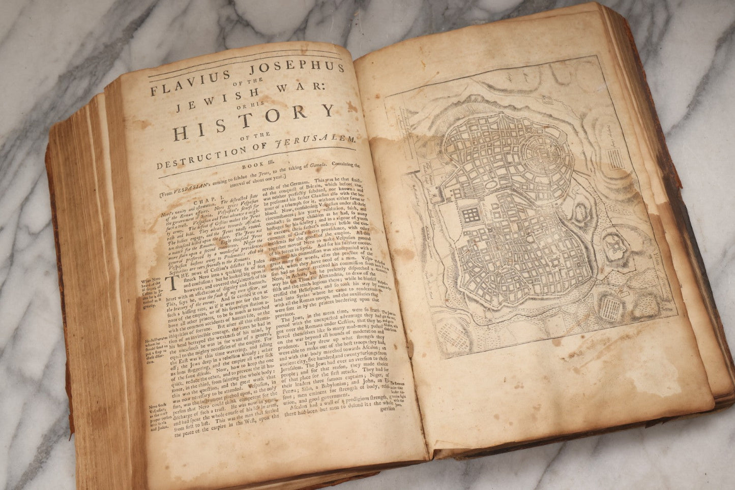 Lot 197 - "The Whole Works Of Flavius Josephus" Antique Religious And Historical Book Translated Into English By Sir Roger L'Estrange, Knight, Printed By Henry Galbraith, Dundee, 1766