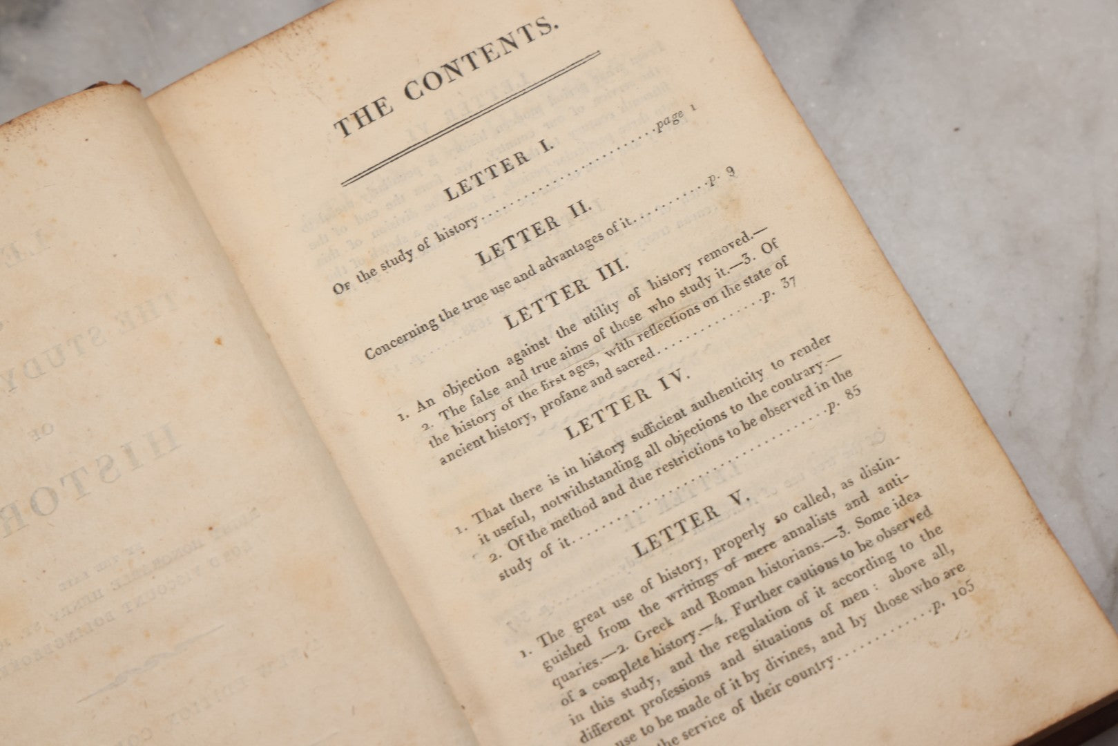Lot 199 - "Letters On The Study And Use Of History" Antique Philosophy And History Book By Henry St. John, Lord Viscount Bolingbroke, Printed For Theophilus Barrois, Junior, Bookseller, Paris, 1808