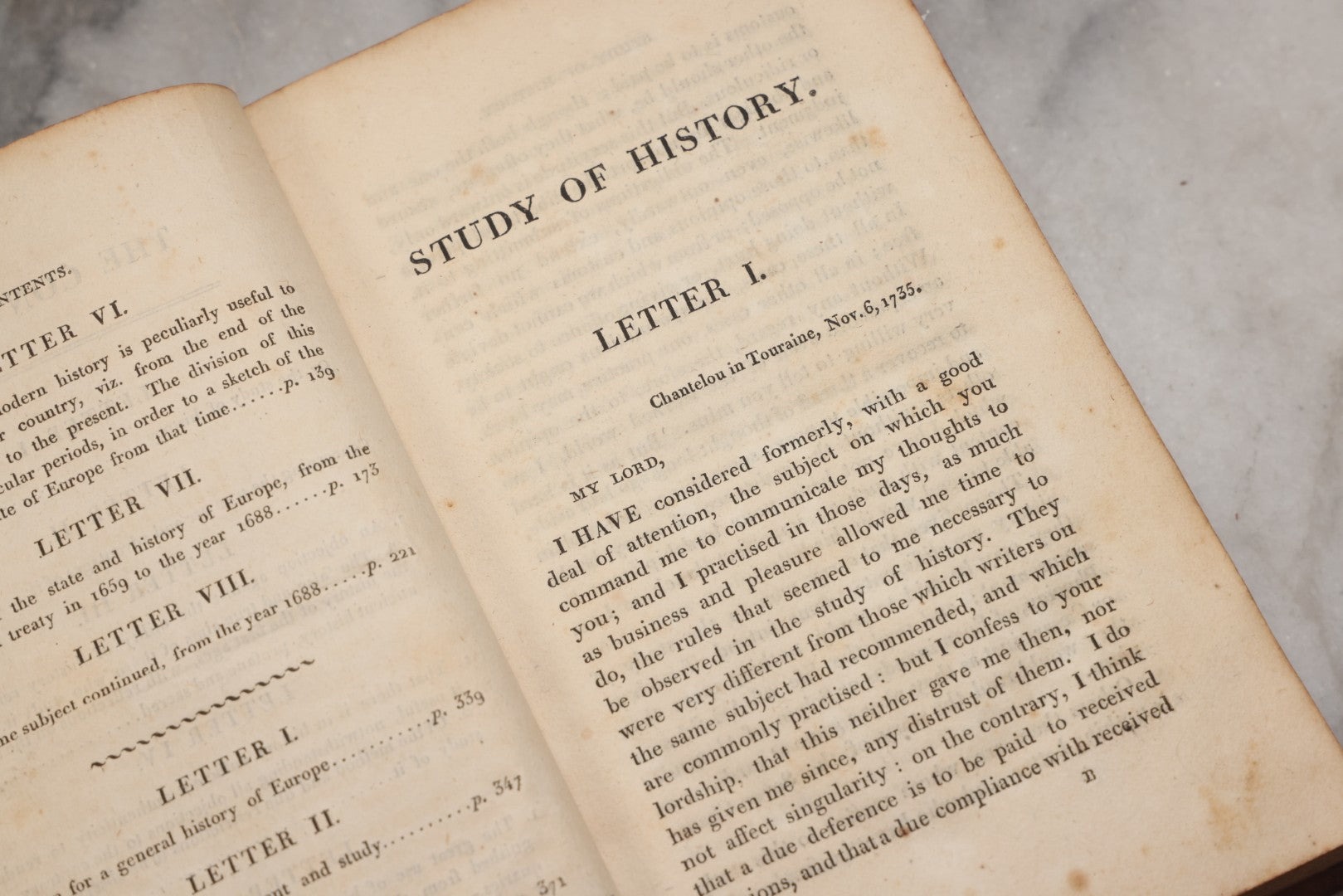 Lot 199 - "Letters On The Study And Use Of History" Antique Philosophy And History Book By Henry St. John, Lord Viscount Bolingbroke, Printed For Theophilus Barrois, Junior, Bookseller, Paris, 1808