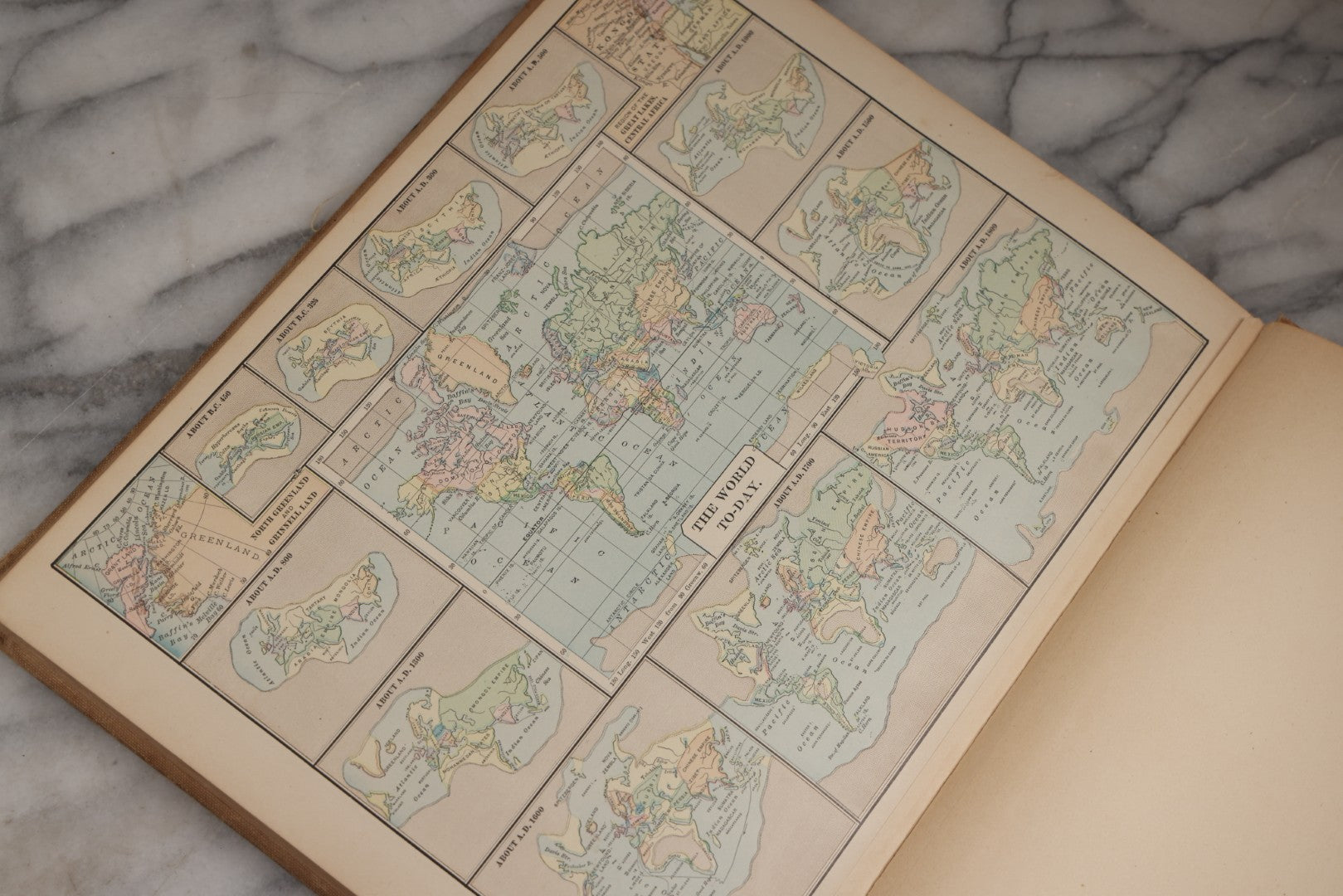Lot 203 - "Frye's Complete Geography, General Edition" Antique Geography Textbook By Alex Everett Frye, Ginn & Company, 1895