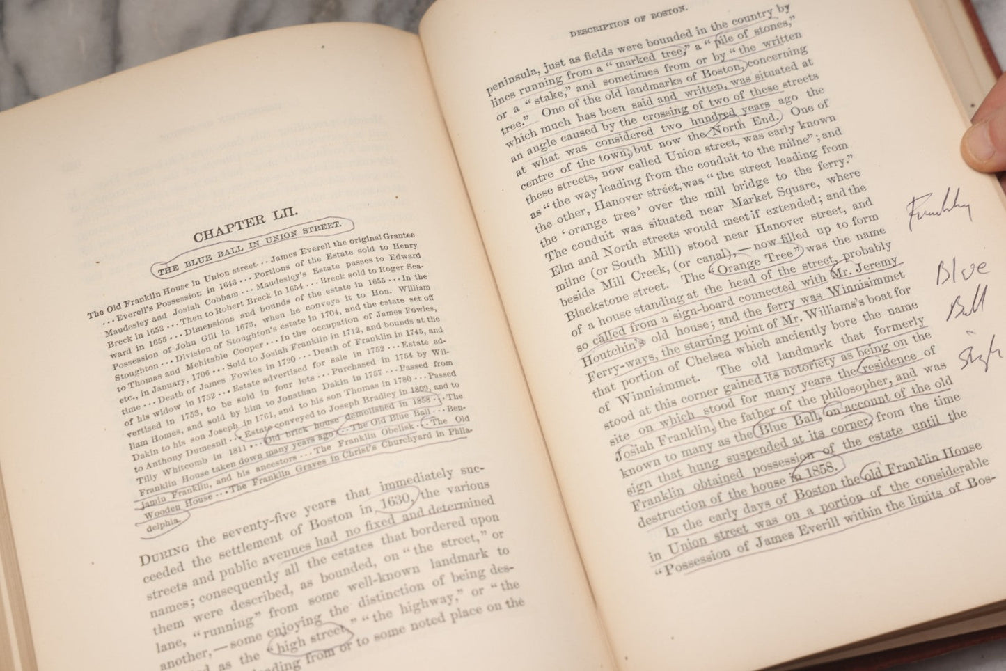 Lot 206 - "A Topographical And Historical Description Of Boston" Antique Ex-Library Local History Book By Nathaniel B. Shurtleff, With Two Fold-Out Maps, Published By Noyes, Holmes, And Company, Boston, 1872