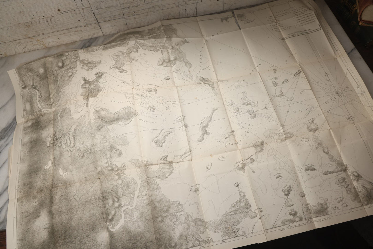 Lot 206 - "A Topographical And Historical Description Of Boston" Antique Ex-Library Local History Book By Nathaniel B. Shurtleff, With Two Fold-Out Maps, Published By Noyes, Holmes, And Company, Boston, 1872