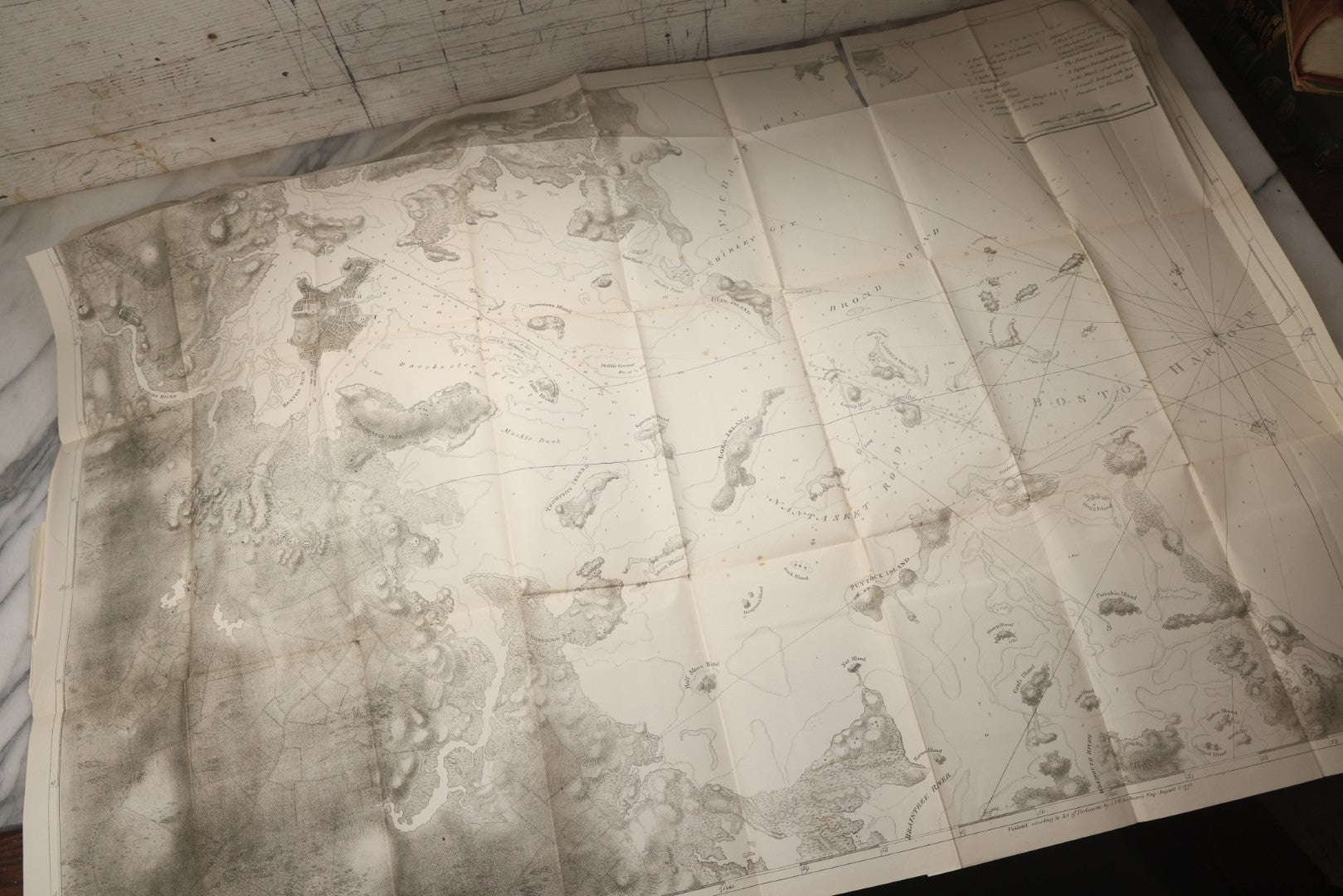 Lot 206 - "A Topographical And Historical Description Of Boston" Antique Ex-Library Local History Book By Nathaniel B. Shurtleff, With Two Fold-Out Maps, Published By Noyes, Holmes, And Company, Boston, 1872