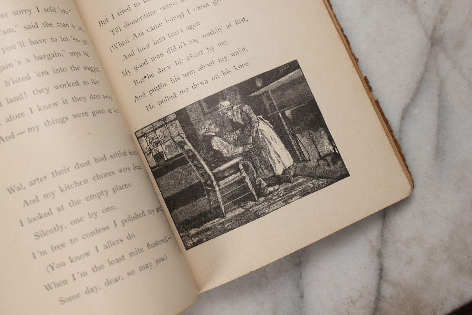 Lot 210 - "Grandma's Attic Treasures: A Story Of Old-Time Memories" Antique Illustrated Poetry Book By Mary D. Brine, E.P. Dutton & Company, 1884