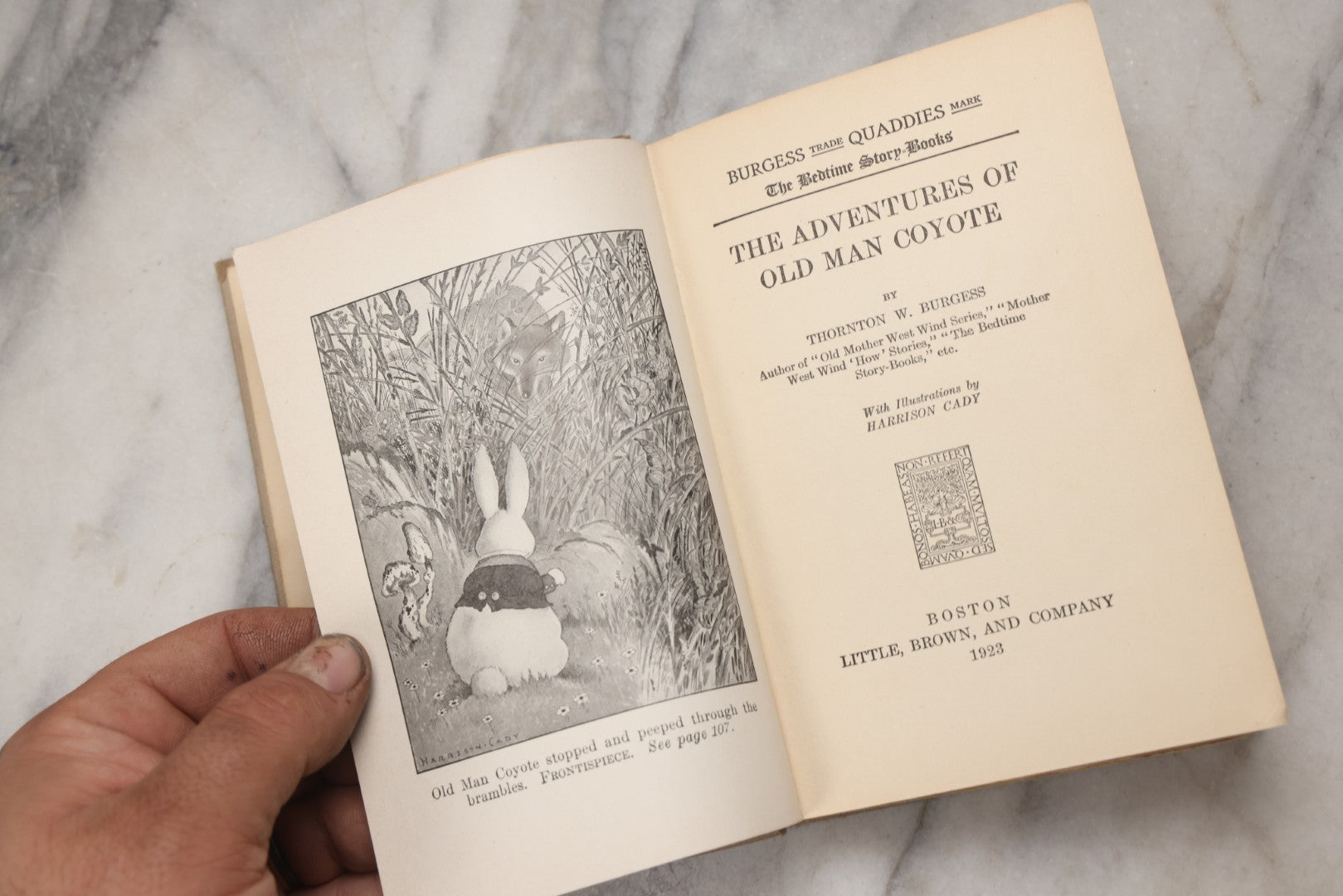 Lot 211 - Grouping Of Six Antique "The Bedtime Story-Books" By Thornton W. Burgess, Illustrated By Harrison Cady, Published By Little, Brown And Company, Boston, 1916–1923