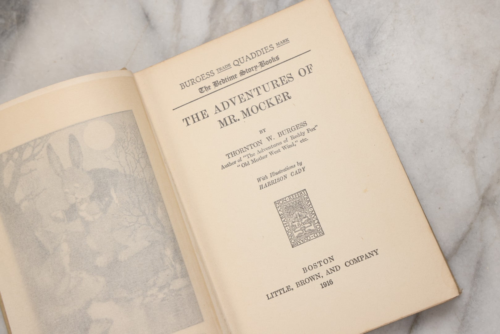 Lot 211 - Grouping Of Six Antique "The Bedtime Story-Books" By Thornton W. Burgess, Illustrated By Harrison Cady, Published By Little, Brown And Company, Boston, 1916–1923