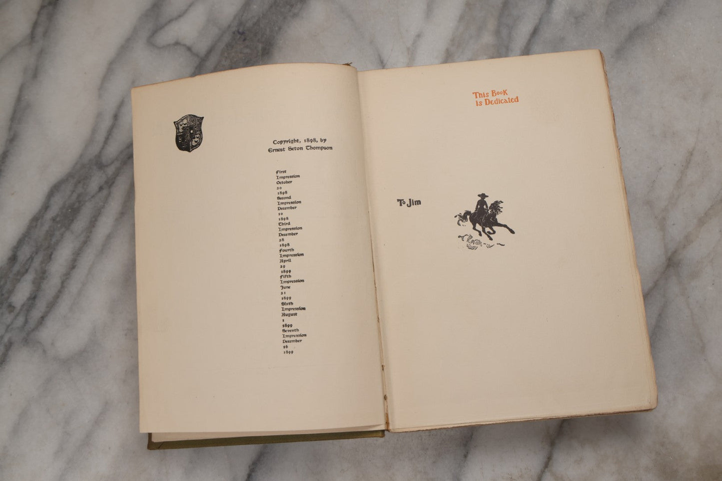 Lot 212 - "Wild Animals I Have Known" Antique Illustrated Book By Ernest Seton Thompson, Charles Scribner's Sons, New York, 1899