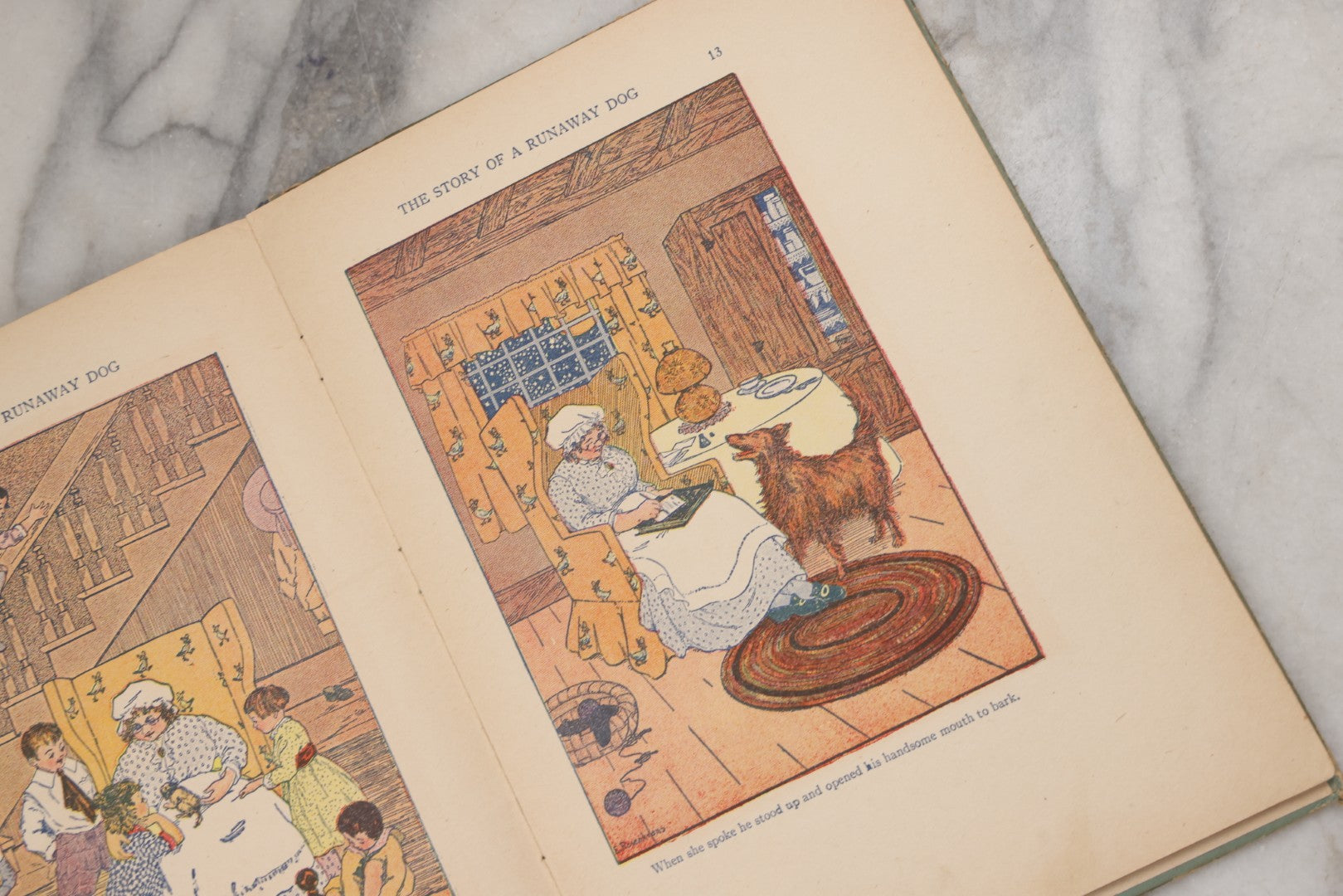 Lot 215 - "The Story Of A Runaway Dog" Antique Children's Book By Elmer Sherwood, Whitman Publishing Co., 1923
