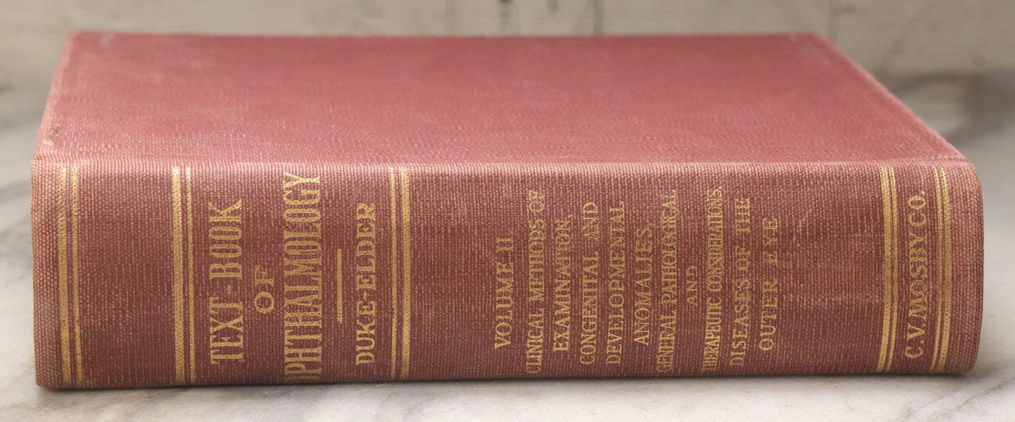 Lot 218 - "Text-Book Of Ophthalmology, Volume II" Vintage Illustrated Medical Reference By Sir W. Stewart Duke-Elder, The C. V. Mosby Company, 1944