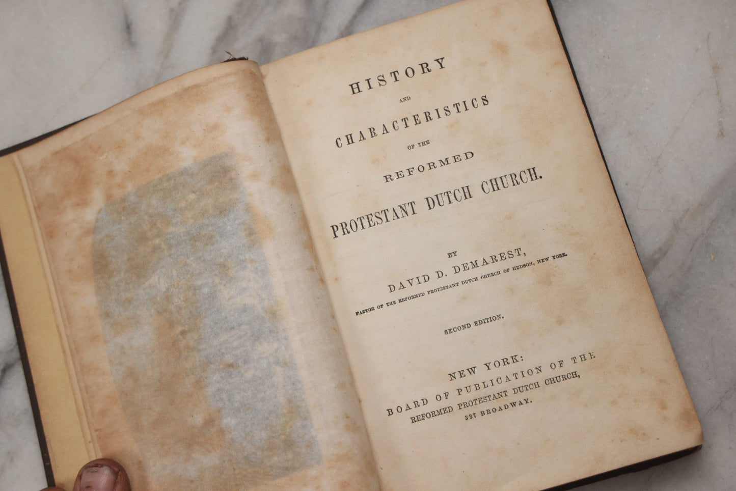 Lot 219 - "History And Characteristics Of The Reformed Protestant Dutch Church" Antique Religious History Book By David D. Demarest, Published By The Reformed Protestant Dutch Church, New York, 1856