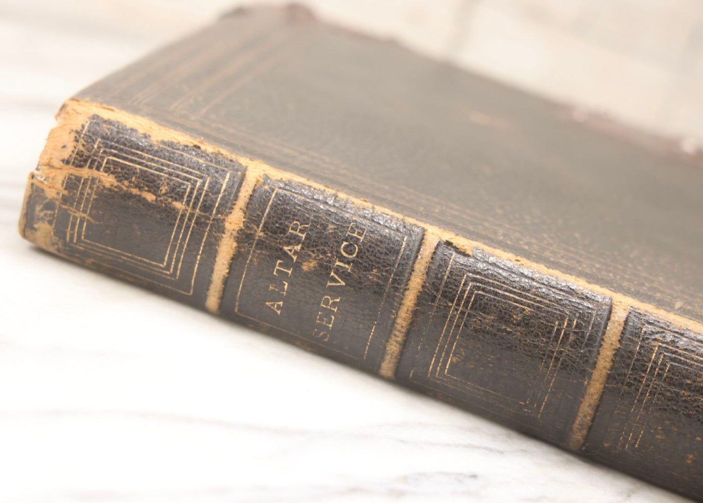 Lot 220 - "The Altar Service Book" Antique Leather Bound Religious Volume With Metal Corner Plates And Clasp, Published 1882