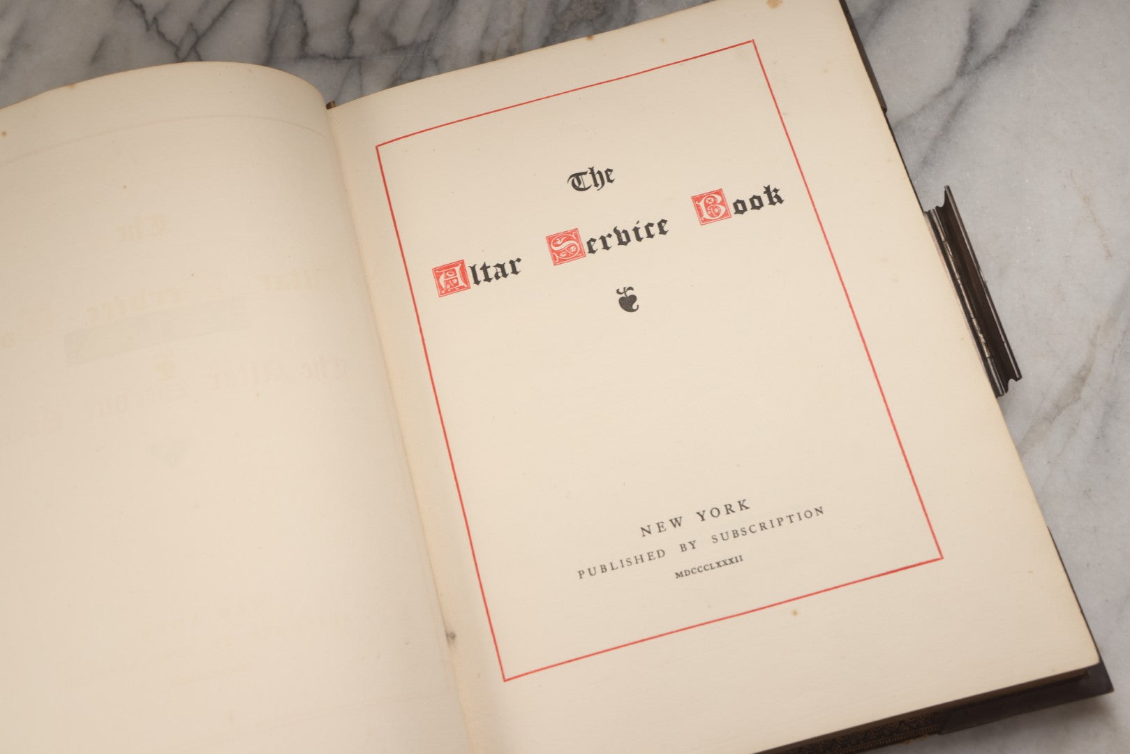 Lot 220 - "The Altar Service Book" Antique Leather Bound Religious Volume With Metal Corner Plates And Clasp, Published 1882