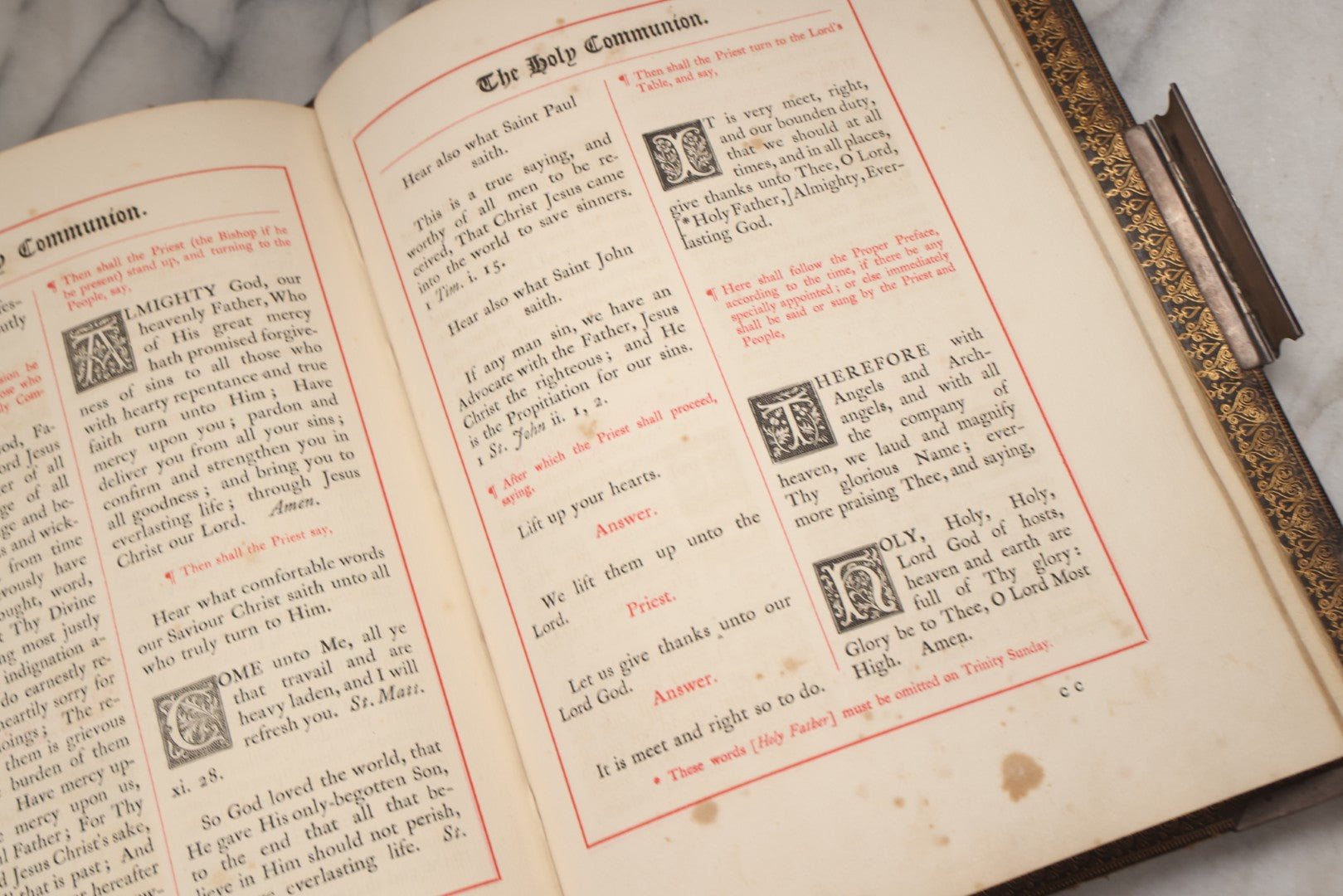Lot 220 - "The Altar Service Book" Antique Leather Bound Religious Volume With Metal Corner Plates And Clasp, Published 1882
