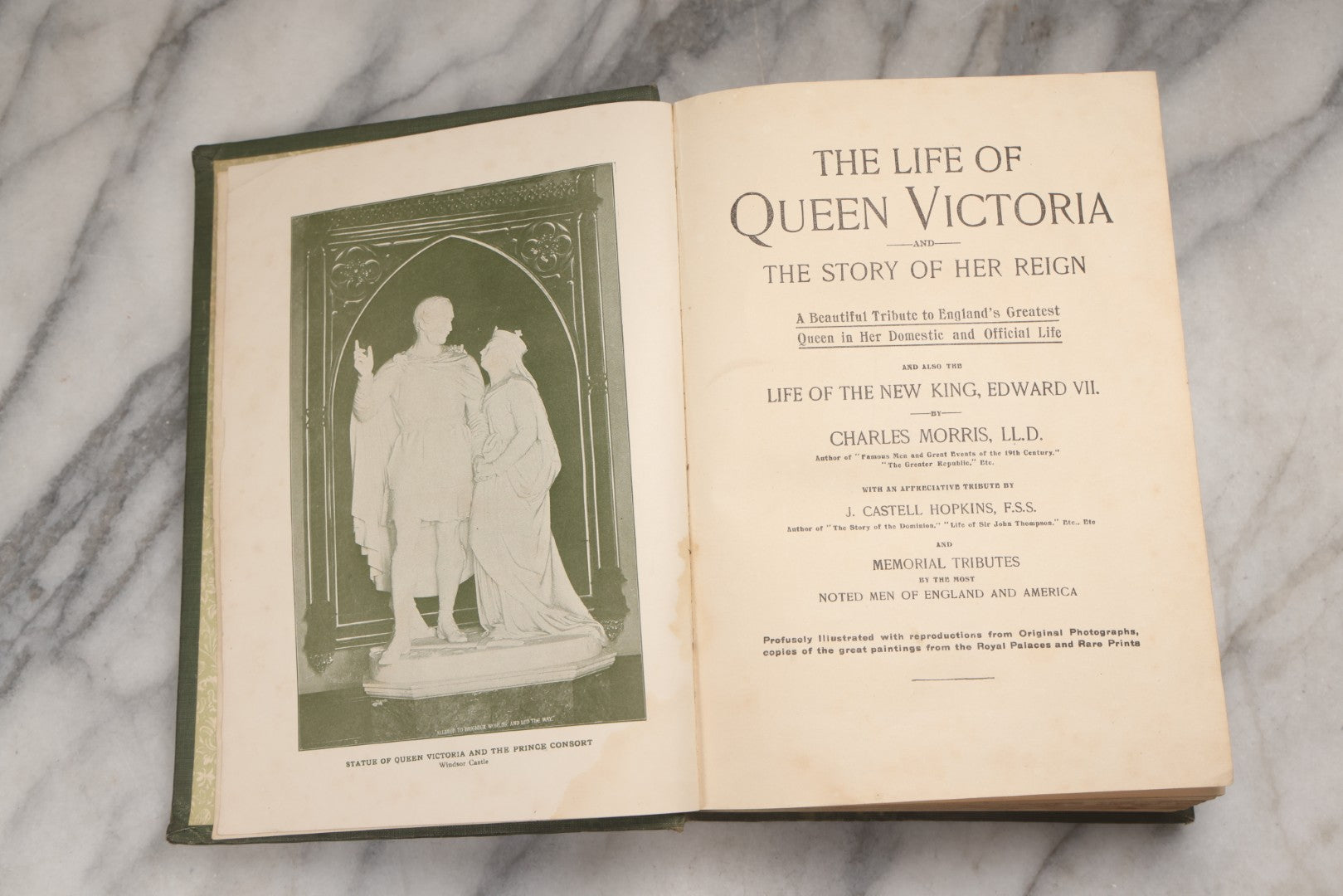 Lot 225 - "The Life Of Queen Victoria And The Story Of Her Reign" Antique Illustrated Biography By Charles Morris, W. E. Scull, 1901