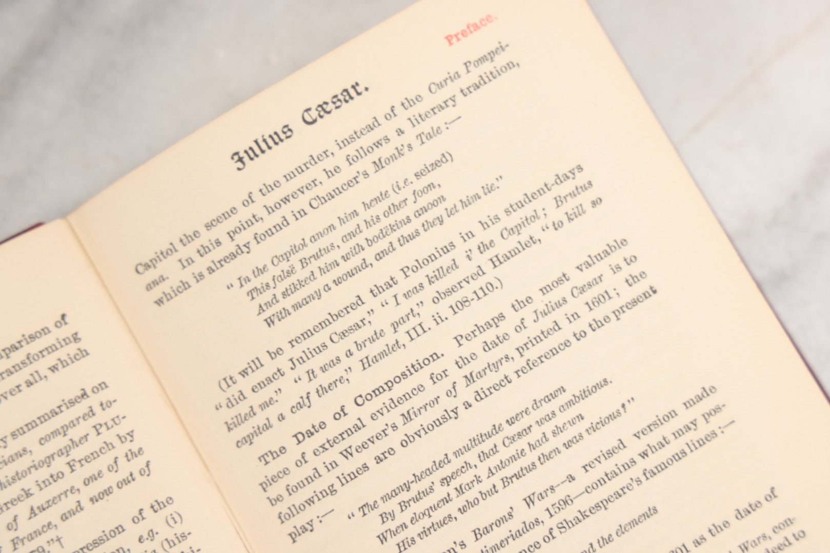 Lot 228 - Pair Of Antique Shakespeare Books "The Merchant Of Venice" And "Julius Caesar," Published By David McKay, Philadelphia, Pennsylvania