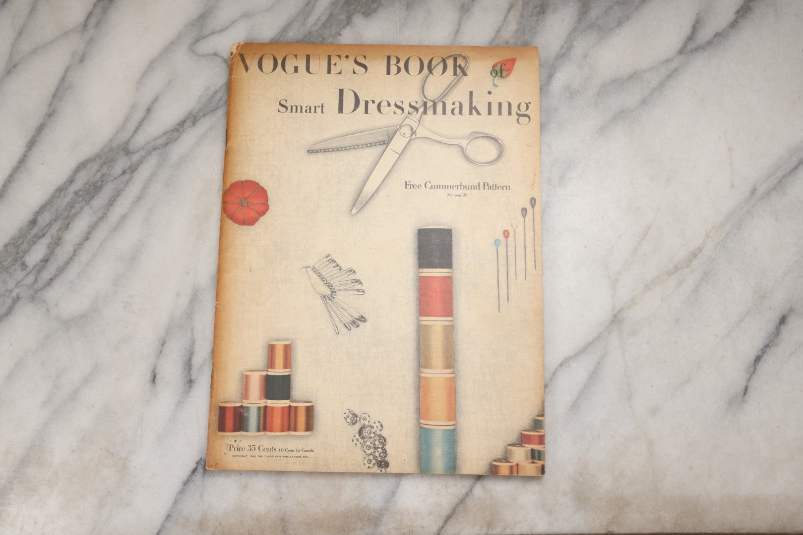 Lot 231 - "Vogue's Book Of Smart Dressmaking" Vintage Sewing Magazine By The Condé Nast Publications, 1948