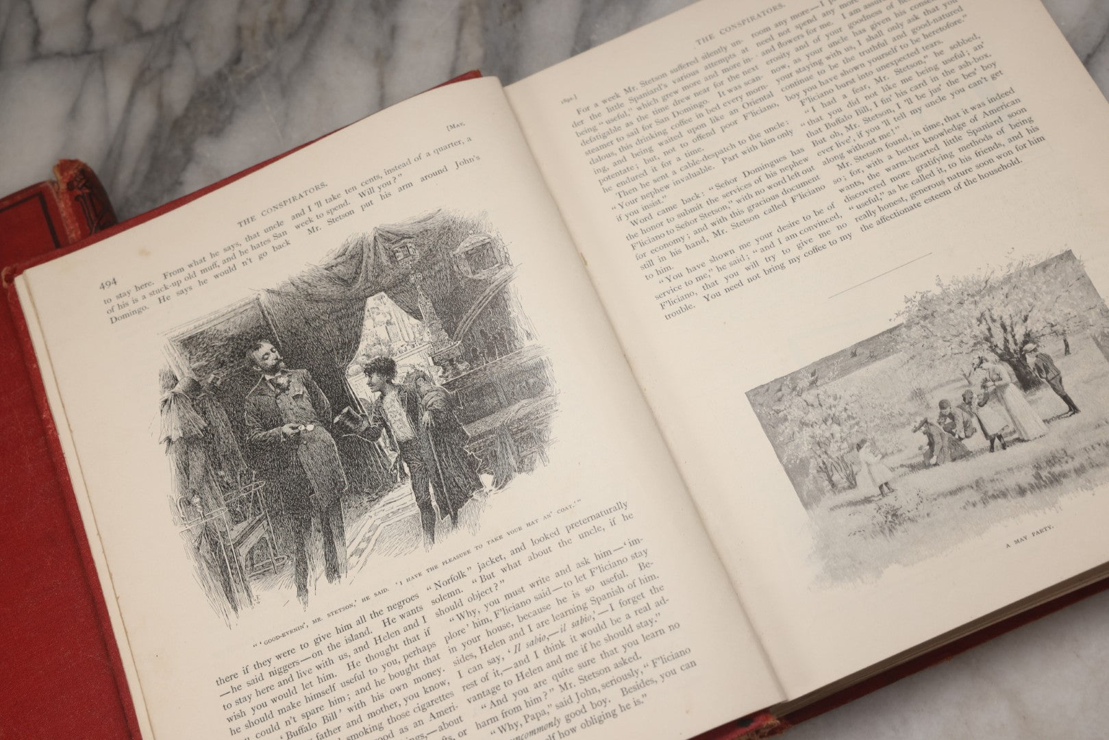 Lot 235 - Pair Of "St. Nicholas" Antique Illustrated Children's Collected Literature Books, Vol. XIX Part II (May–October 1892) And Vol. XX Part II (May–October 1893), Conducted By Mary Mapes Dodge, Published By The Century Co., New York