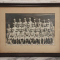 Lot 016 - Antique Boareded Photograph Of U.S. Army Soldiers In Early World War I Service Uniforms With Campaign Hats, Circa 1917–1918, In Frame, 17-5/8" x 13-5/8"